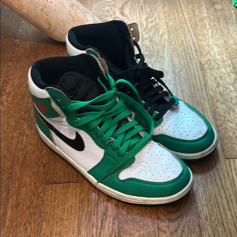 Nike Green and White Athletic Shoes